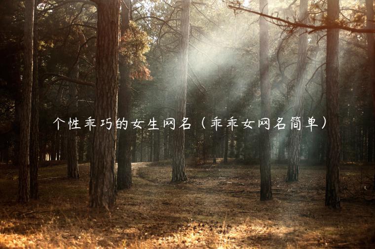 个性乖巧的女生网名（乖乖女网名简单）