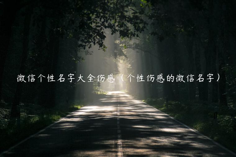 微信个性名字大全伤感（个性伤感的微信名字）